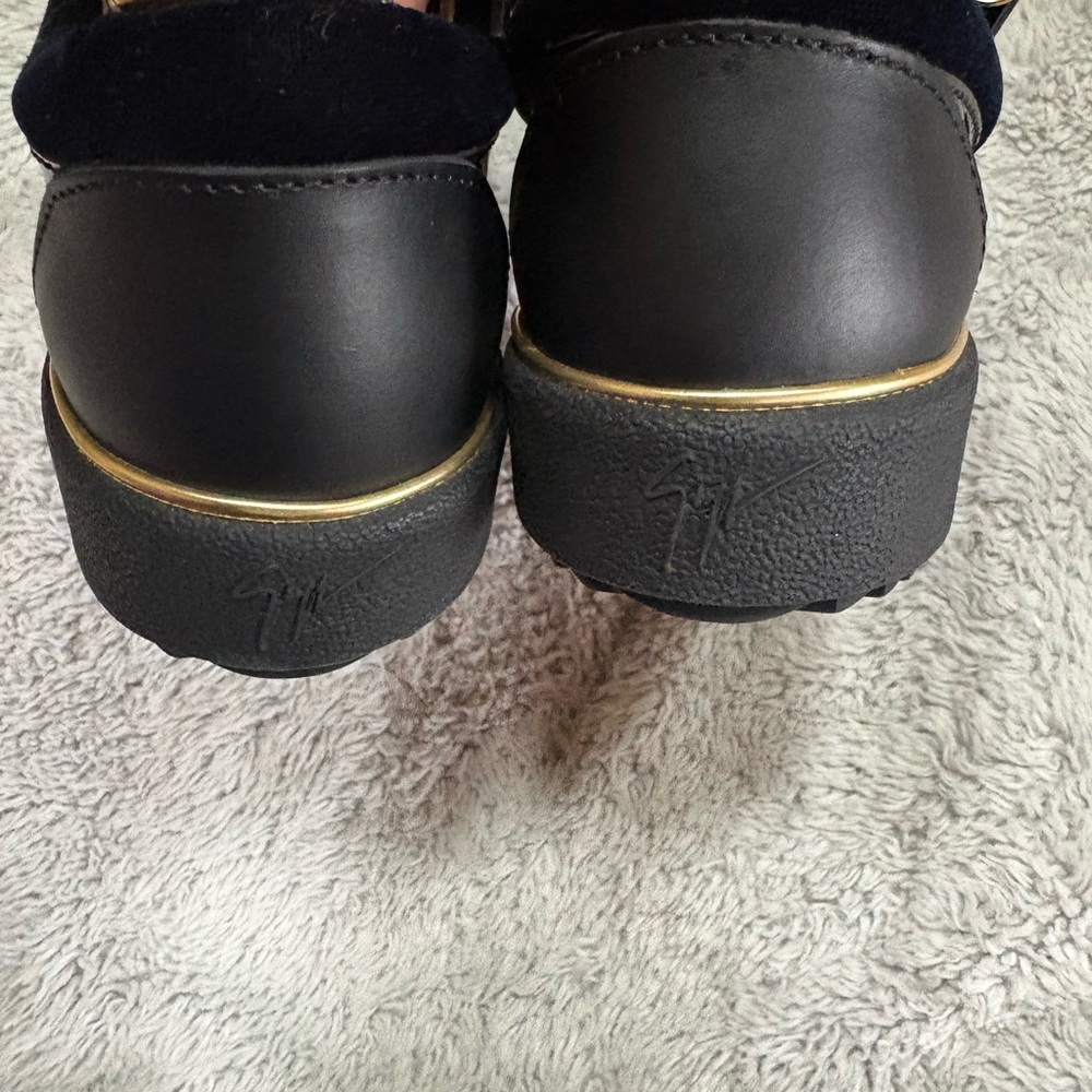 Giuseppe Zanotti Black Sneakers with Gold Details - Picture 7 of 14
